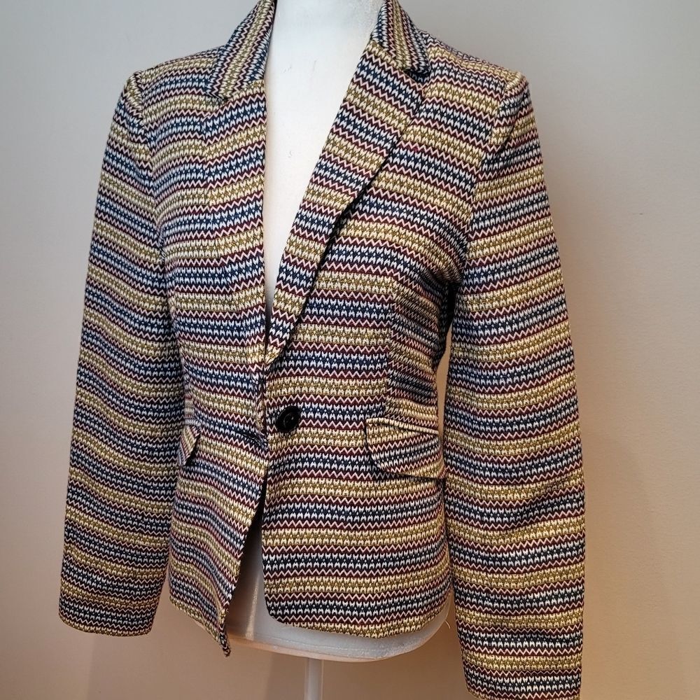 One button Tribal Blazer Jacket Size Small
